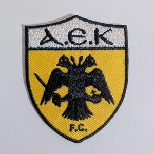 AEK Greece Patch Badge Embroidered Iron On Applique