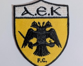 AEK Greece Patch Badge Embroidered Iron On Applique