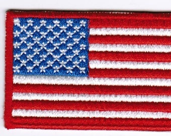 USA American Patch Embroidered Iron On Badge Applique United States of America Red C/P