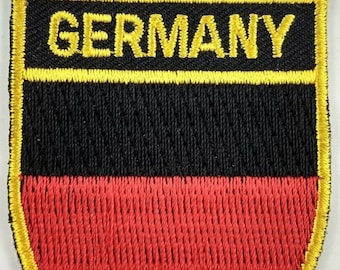 Germany Flag Shield Crest Patch Embroidered Badge Iron On Sew On German