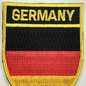 Germany Flag Shield Crest Patch Embroidered Badge Iron On Sew On German