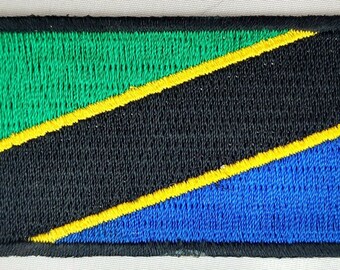 Tanzania Patch Embroidered Iron On Badge Applique Tanzanian
