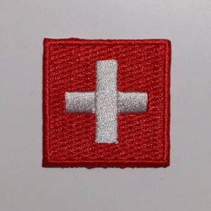 Switzerland Patch Embroidered Iron On Badge Applique Swiss