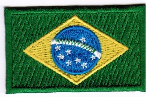 Brasil Brazil Brazilian National Flag Souvenir 3.5” long Embroidered Patch  Badge