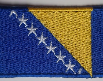Ricamate Bosnia ALT bandiera bandiera aufbügler Patch 8 x 5 cm 
