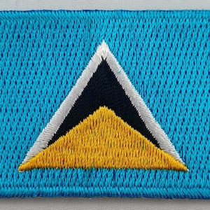 St. Lucia Saint Lucia Patch Embroidered Iron On Badge Applique Saint Lucian