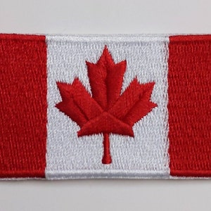 Canada Flag Patch Embroidered Iron On Applique Canadian