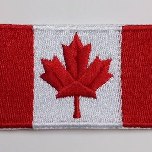 Canada Flag Patch Embroidered Iron On Applique Canadian