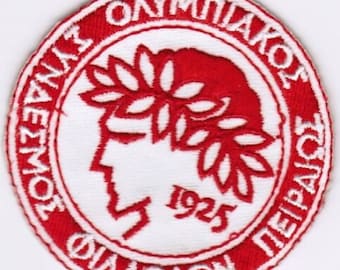 Olympiakos Greece Patch Badge Embroidered Iron On Applique