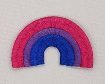 Bisexual Bi Rainbow LGBT Pride Patch Embroidered Iron On Badge Applique C/P