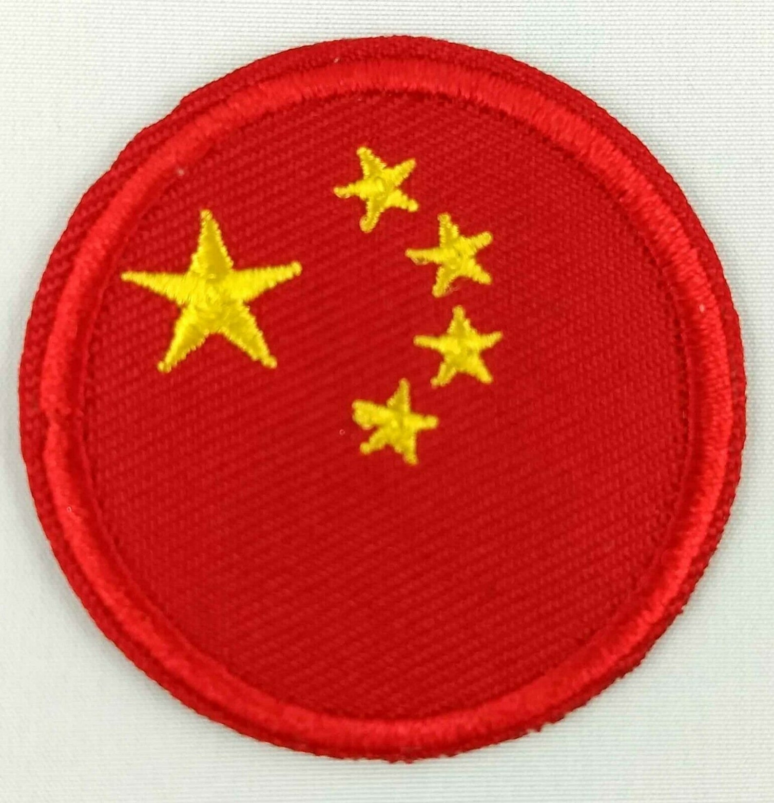 China Round Flag Patch Badge Embroidered Iron On Applique Etsy