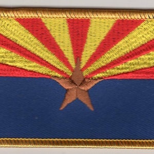 Arizona Flag Patch Embroidered Iron On Applique
