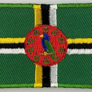 Dominica Patch Embroidered Iron On Badge Applique Dominican