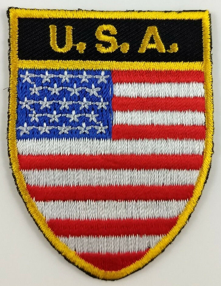 USA United States of America Flag Shield Crest Patch | Etsy