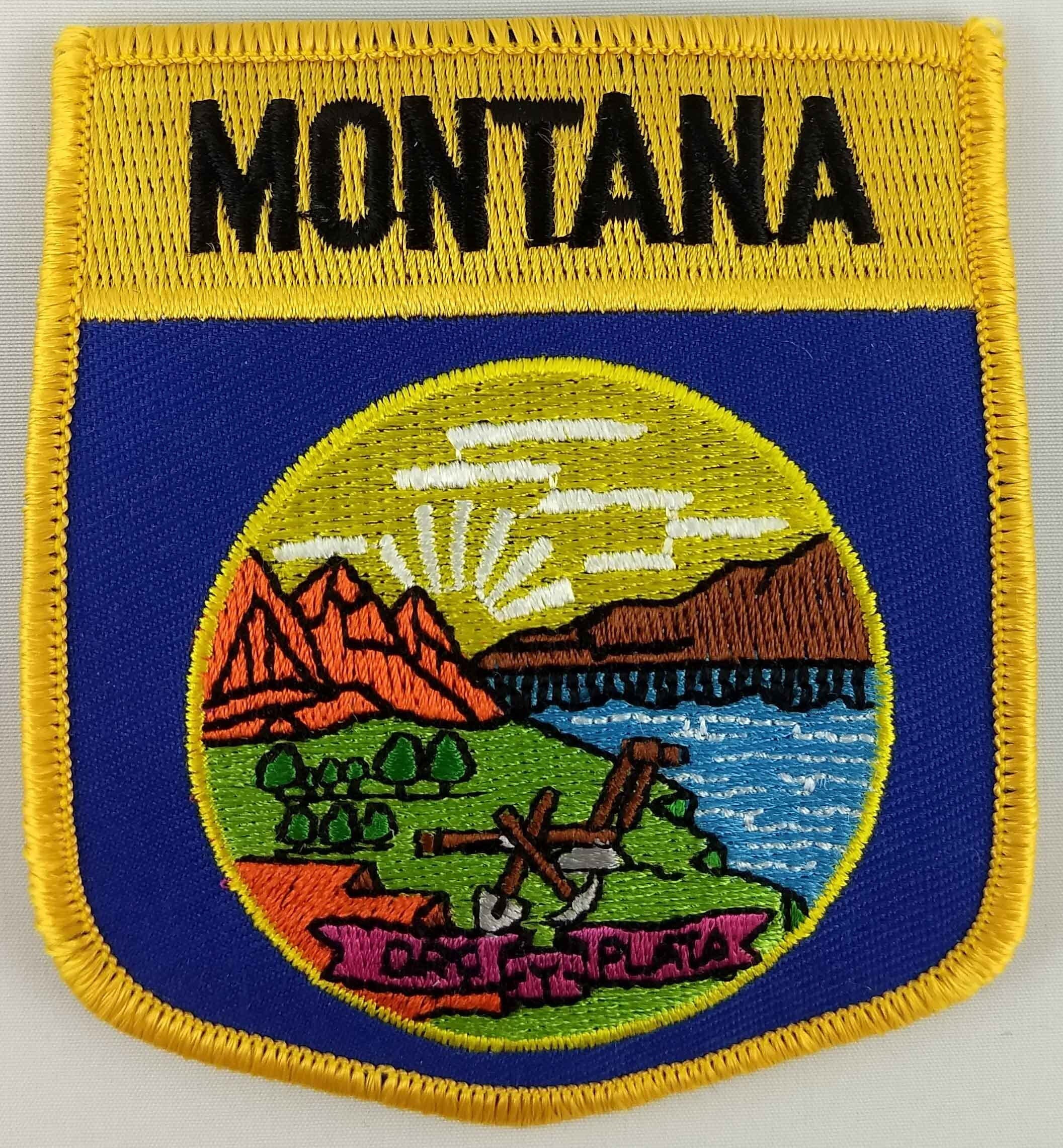 Montana State Shield Patch Badge Embroidered Iron on Applique - Etsy