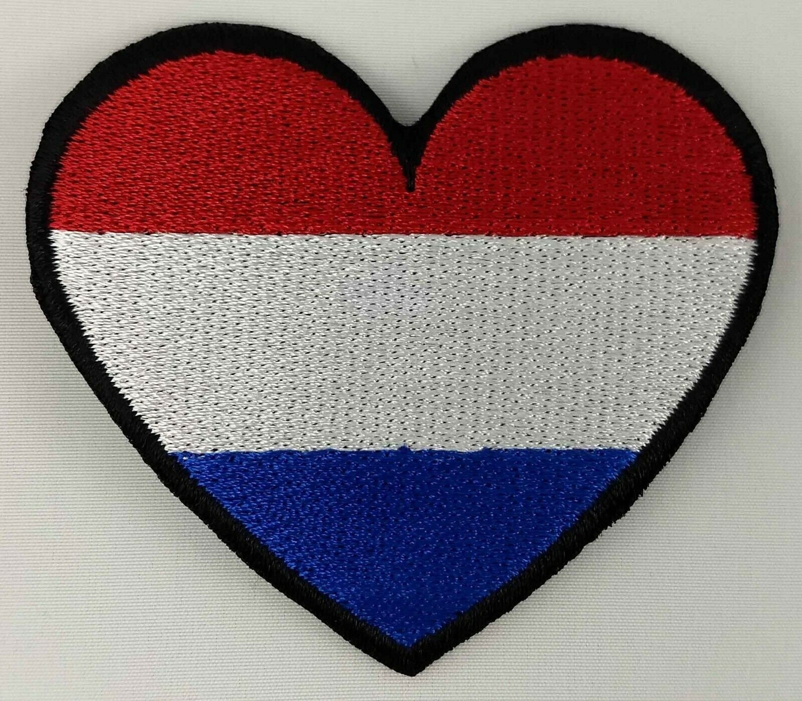 Netherlands Heart Flag Patch Badge Embroidered Iron On Etsy