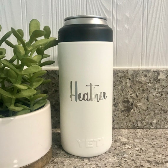 Yeti® 12oz Slim Can Insulator, Custom Engraved Slim Cozie, Monogrammed Yeti®,  Slim Colster® Gift, Personalized Yeti® Slim Can Cooler 