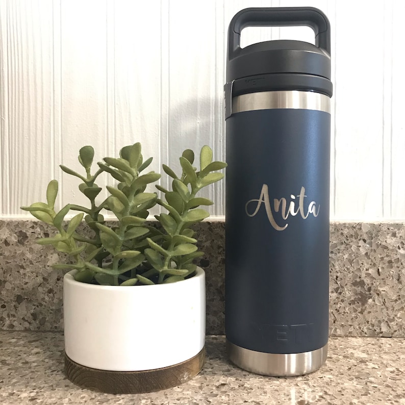 Custom Stainless Steel Yeti® Water Bottle Laser Engraved Etsy