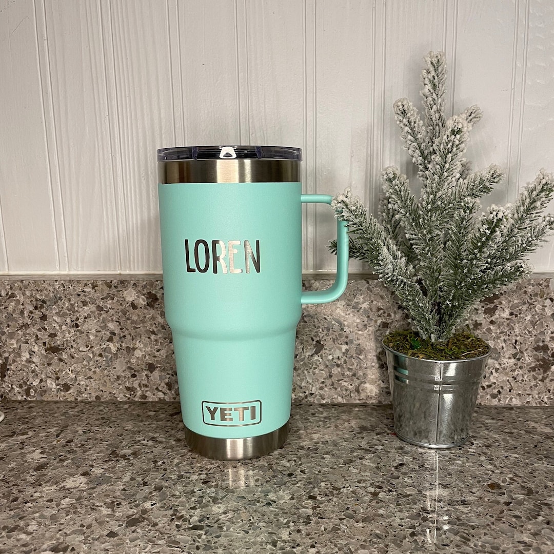 Personalized 20 Oz Yeti® Travel Mug Laser Engraved Tumbler Custom Yeti