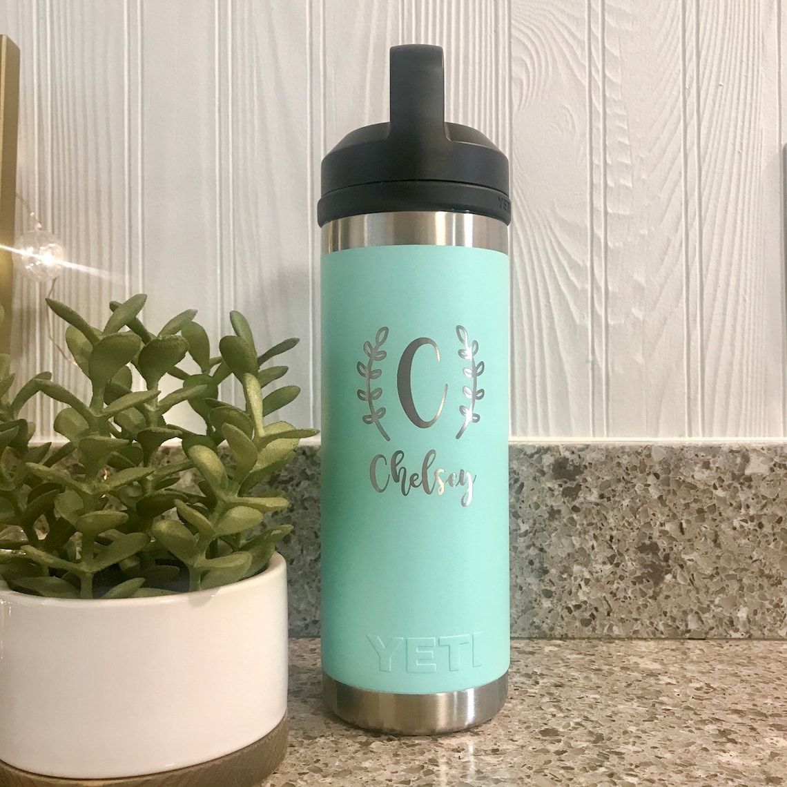 Custom Stainless Steel Yeti® Water Bottle Laser Engraved Etsy