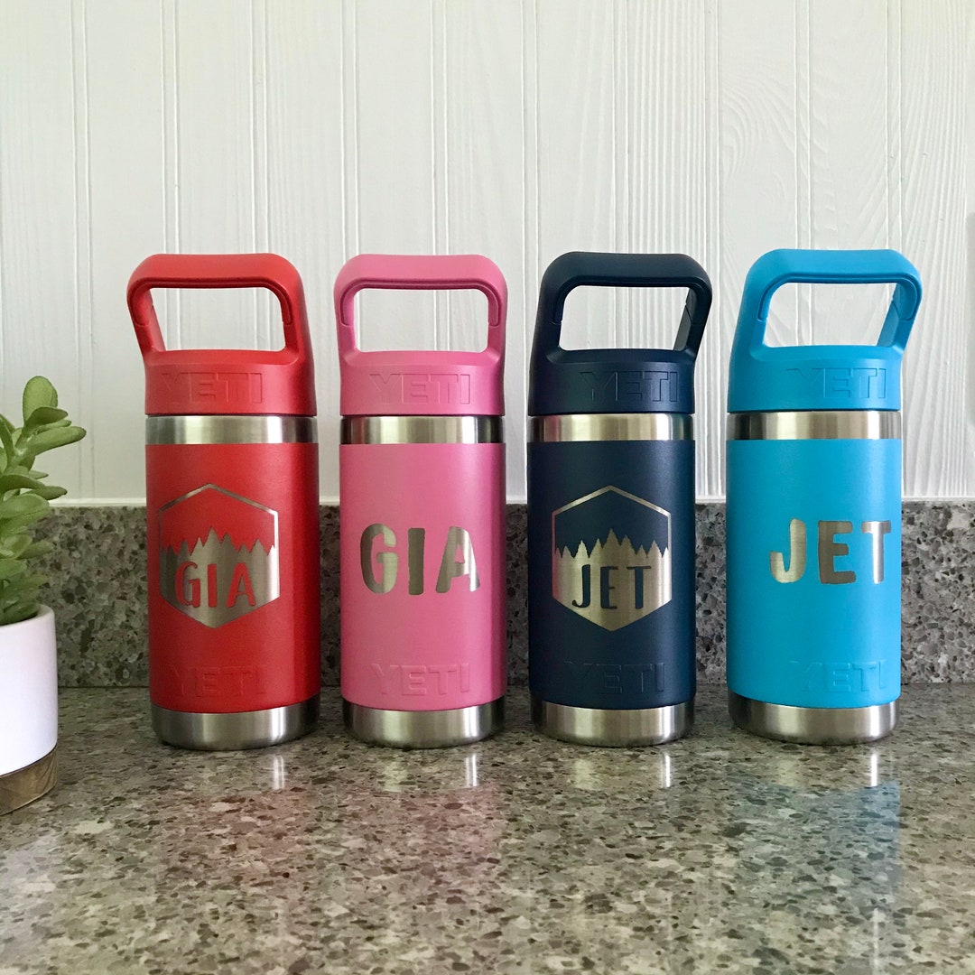 Custom Laser Engraved Yeti Jr. Kids Water Bottle | Personalized 12oz ...