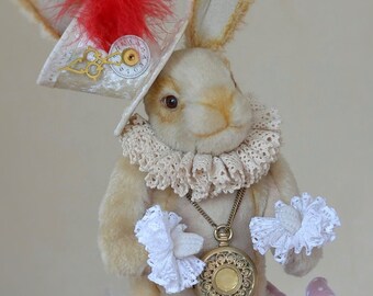 Handmade Plush Rabbit - Realistic Bunny, Animal, Bunny, Art Doll
