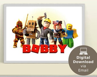 Roblox Poster Etsy - roblox t shirt poster