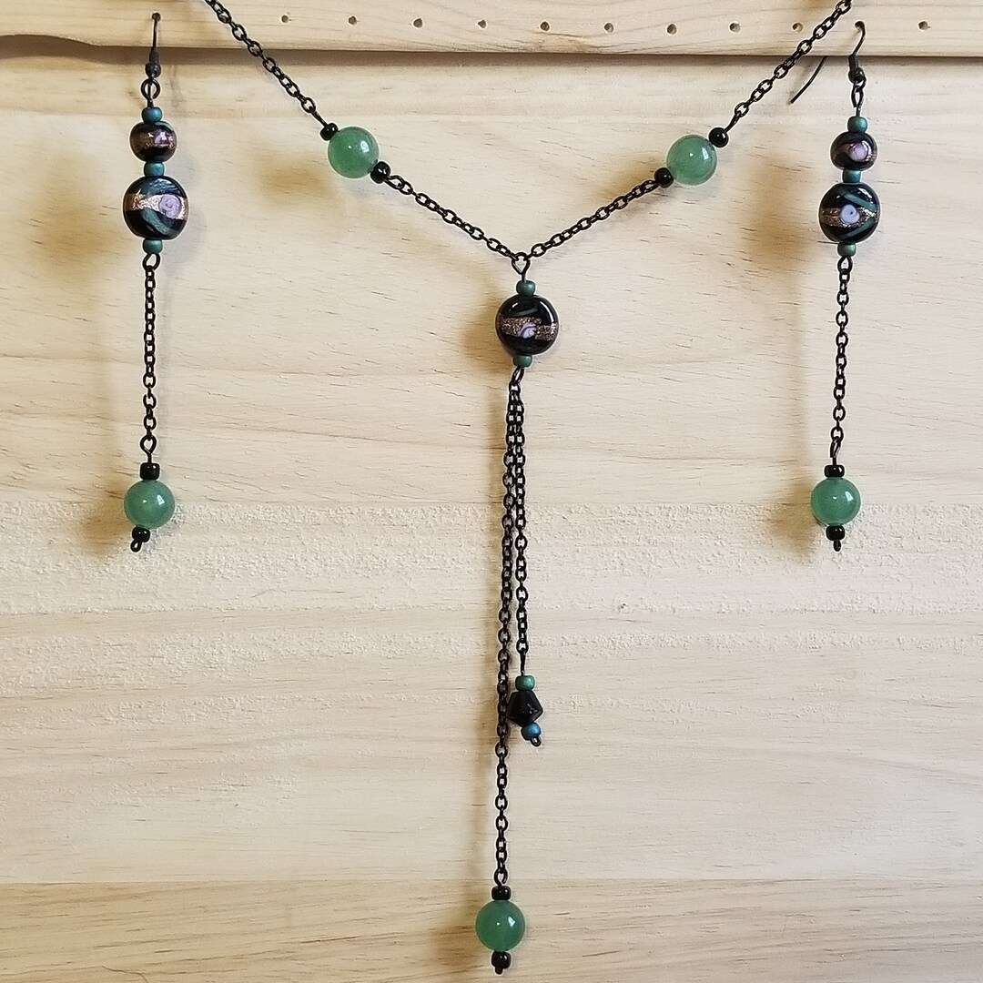 Purelei Orecchini Aventurina In Acciaio Inox | Perle Di Avventurina Verde 4,75mm | Gioielli Donna Resistenti All'acqua Placcati Oro 18K