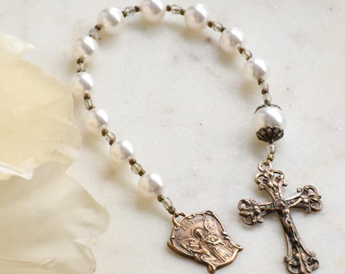 BREAD OF ANGELS Panis Angelorum Pocket Rosary  -  Catholic Rosary - First Holy Communion Gift