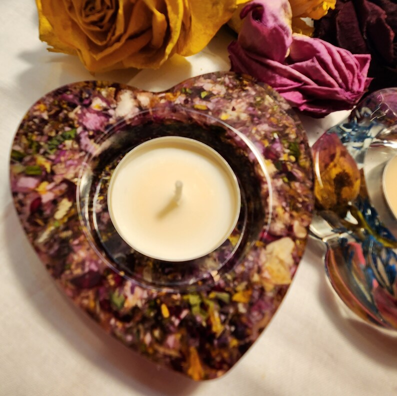 Custom Made Tea Candle Holders Made With Your Dried Etsy