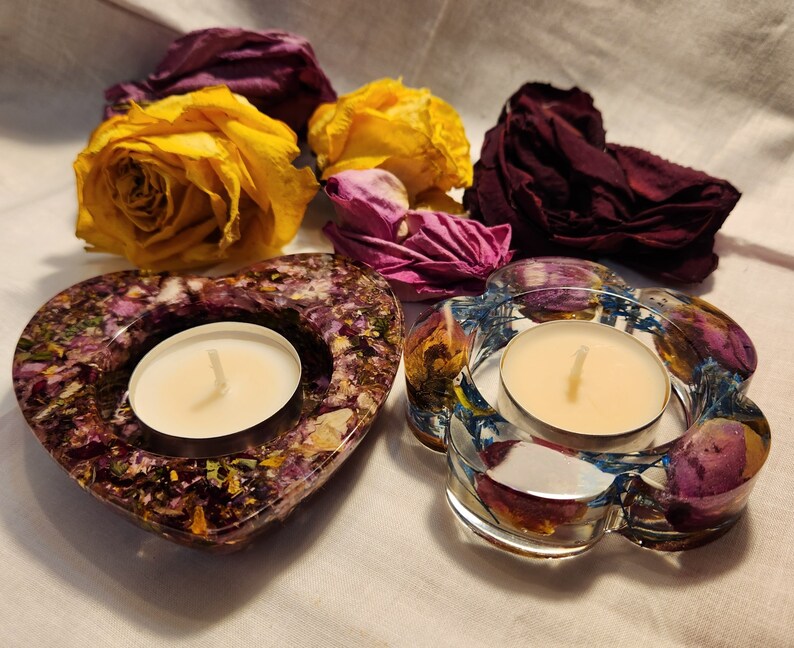 Custom Made Tea Candle Holders Made With Your Dried Etsy