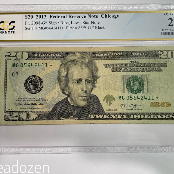 Star Note Twenty Dollar Bill - Etsy