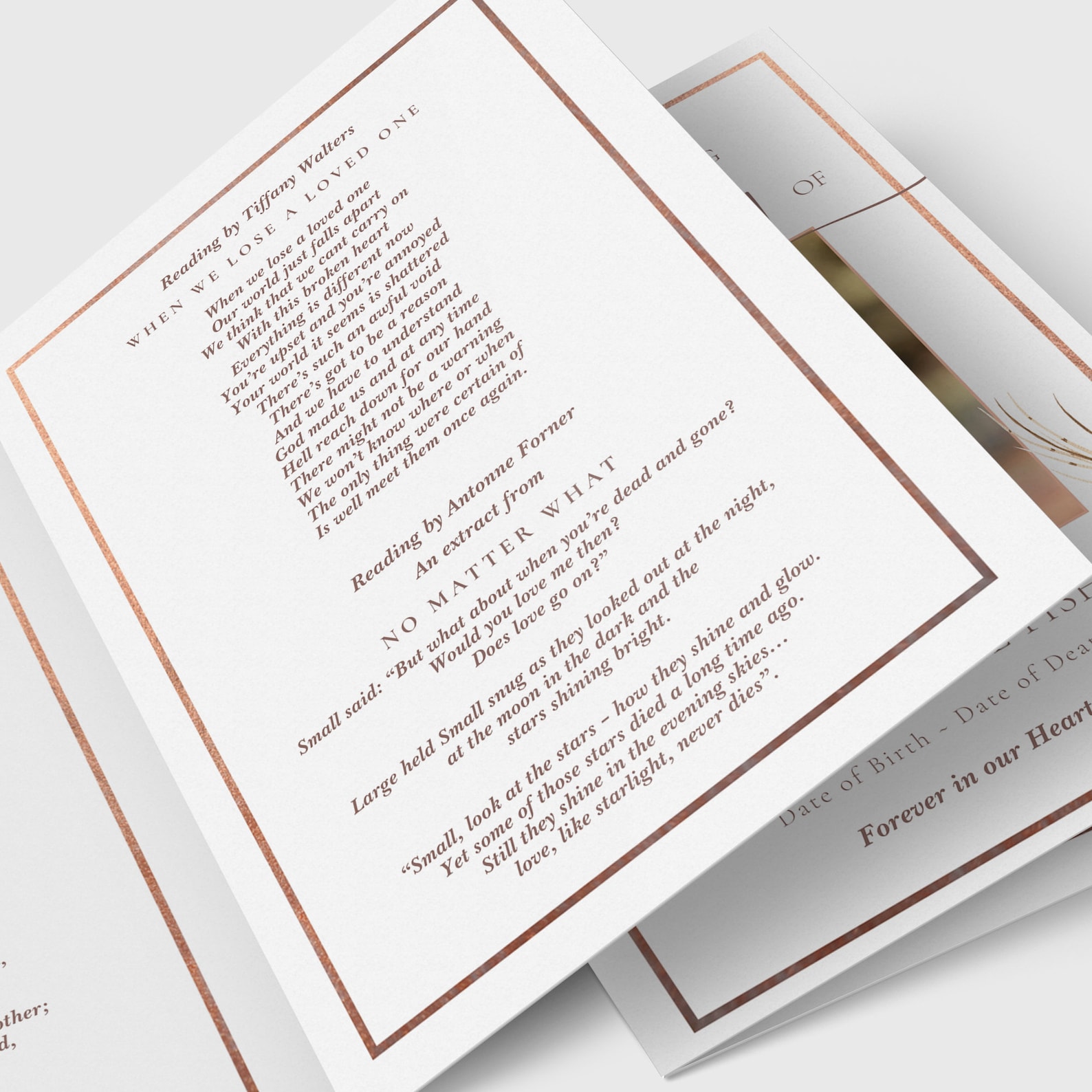 Funeral Program Template Funeral Poems Funeral Programs - Etsy