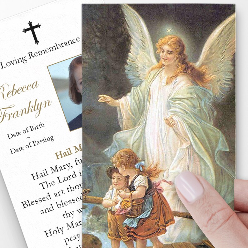 Large Prayer Cards Memorial Prayer Cards Catholic Prayer Etsy