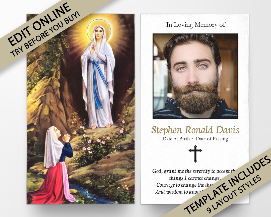 Funeral Prayer Cards, Memorial Prayer Cards, Catholic Prayer Cards, Personalized Prayer Cards