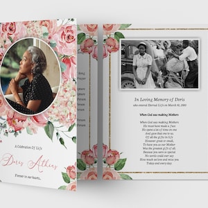 Printable Funeral Program Template Order of Service Celebration of