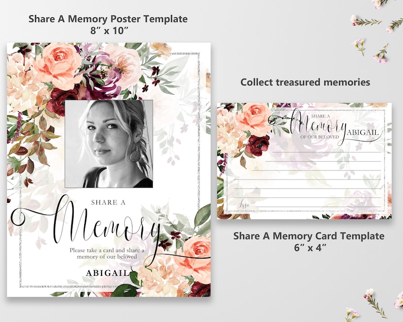 Share a Memory Sign & Cards Funeral Program Funeral - Etsy