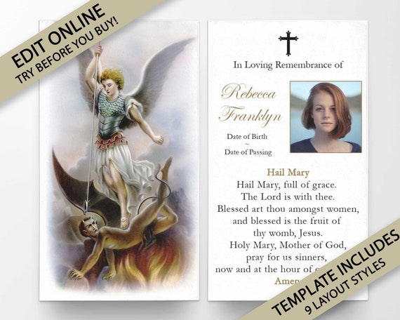Prayer Cards, Memorial Prayer Cards, Catholic Prayer Cards