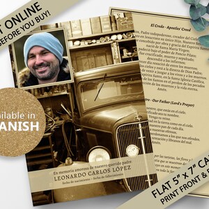 Plantilla de programa funerario en español, programas funerarios, programa de servicios funerarios, tarjetas conmemorativas, tarjetas conmemorativas funerarias, tarjetas funerarias 41