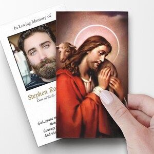 Prayer Cards, Memorial Prayer Cards, Catholic Prayer Cards, Personalized Prayer Cards for Funeral, Prayer Cards Catholic, Funeral Cards, P76