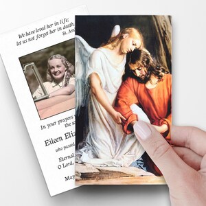 Prayer Cards, Memorial Prayer Cards, Catholic Prayer Cards, Personalized Prayer Cards for Funeral, Prayer Cards Catholic, Funeral Cards, P75