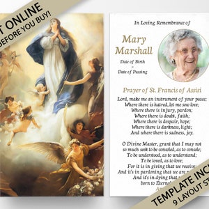 Biglietti di preghiera, Biglietti di preghiera commemorativi, Biglietti di preghiera cattolici, Biglietti di preghiera personalizzati per funerali, Biglietti di preghiera cattolici, Biglietti funebri, P95