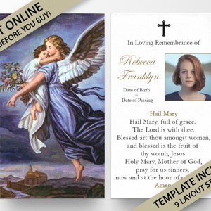Prayer Cards, Memorial Prayer Cards, Catholic Prayer Cards, Personalized Prayer Cards for Funeral, Prayer Cards Catholic, Funeral Card, P2