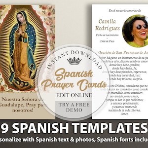 Tarjetas de oración, Tarjetas de oración conmemorativas, Tarjetas de oración católicas, Tarjetas de oración personalizadas para el funeral, Tarjetas de oración católicas, Tarjeta funeraria SP1