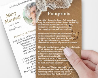 Prayer Cards, Footprints In The Sand, funeral cards, prayer card template, custom prayer cards, catholic prayer cards, funeral prayer cards