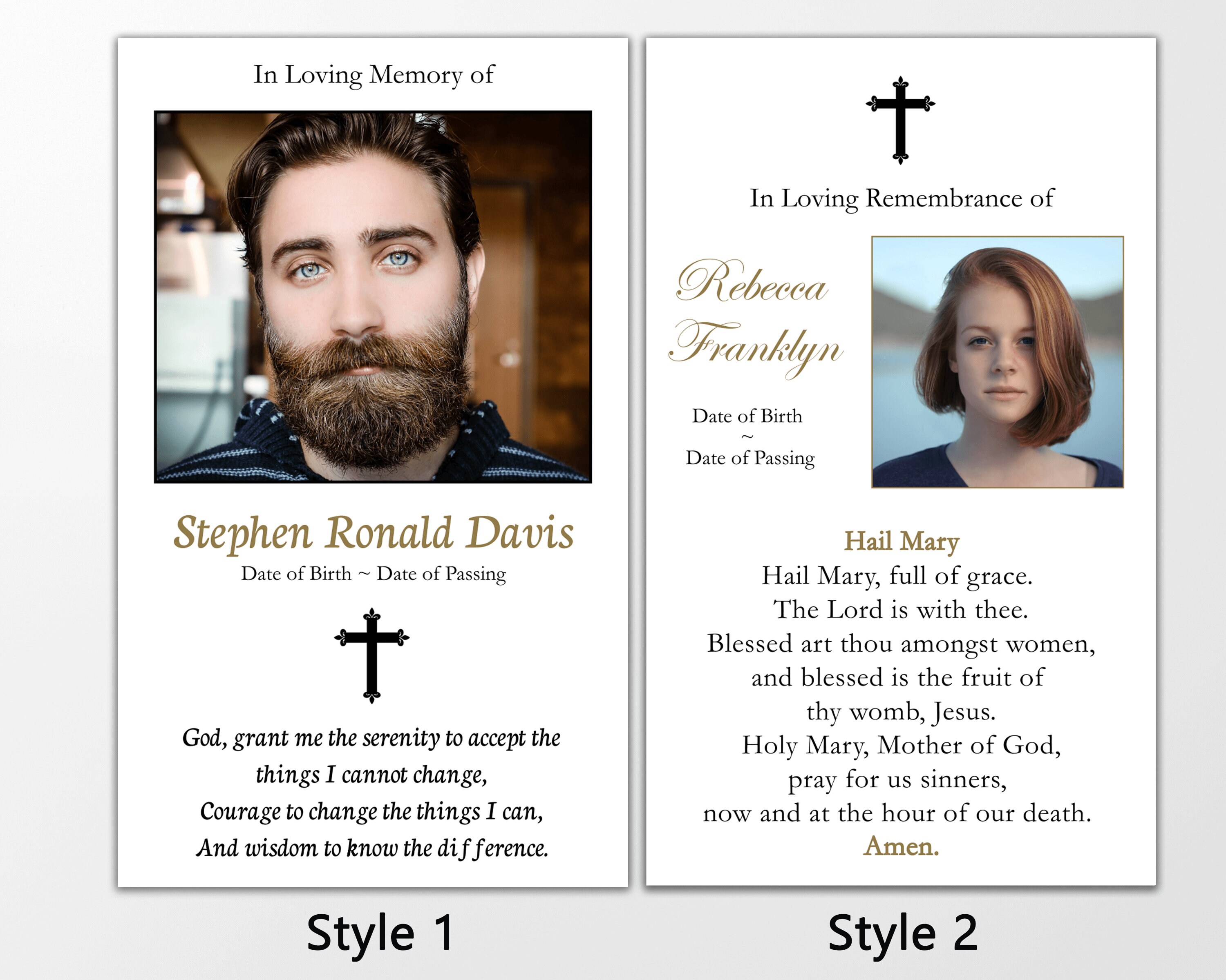 P10L Prayer Cards Memorial Prayer Cards Catholic Prayer Etsy