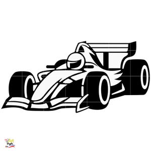 Racing Car Clipart – Fast Car PNG, Race Car SVG, Sports Car Graphic, Digital Download for Kids Crafts, Shirts, Stickers & Party Decor