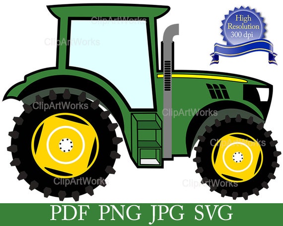 Traktor John Deere Green Farm Traktor Skalierbar Vektor Grafik Etsy
