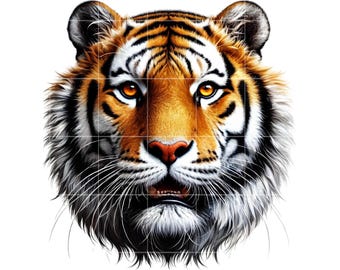 Imágenes prediseñadas de tigre feroz, vida silvestre PNG JPG (descarga digital)