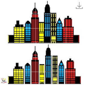 City Skyline Gebäude Clipart